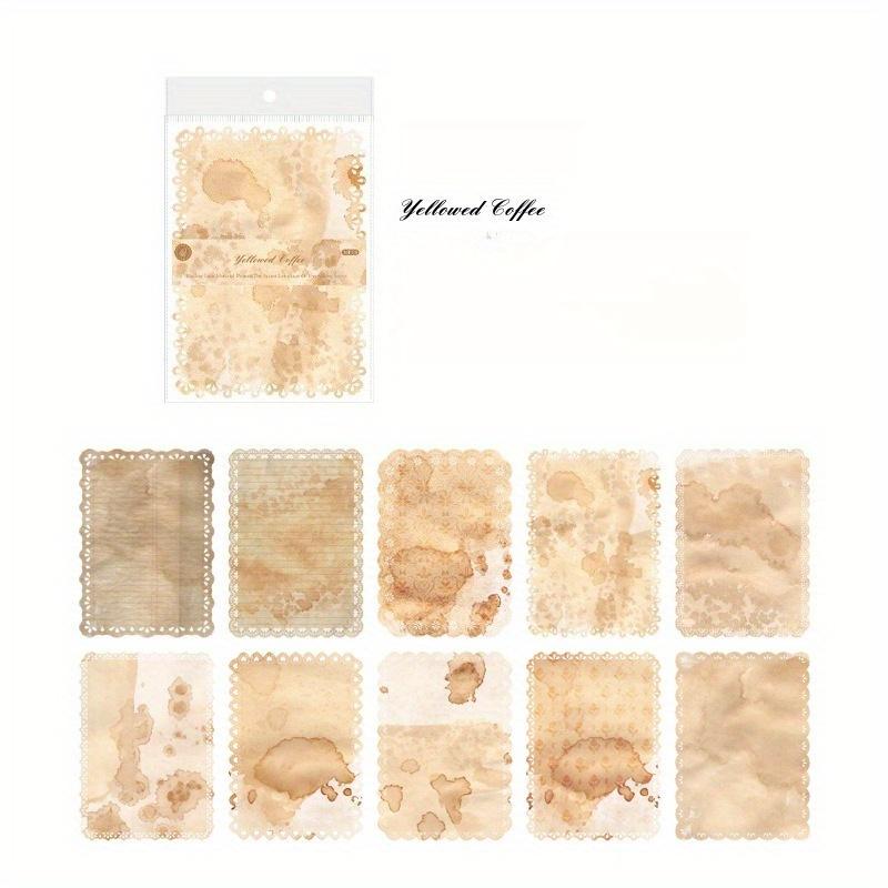 1PC Secret of Everything Series Material Paper Retro Hollow Lace Lace Old Book Pages Handbook Collage Base Paper and Cards