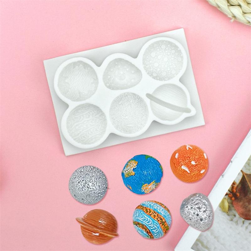 Schokoladenformen mit 6 Mulden, planetenförmige Backformen, Fondantformen, Silikon-Kuchenformen – das perfekte Geschenk für Backbegeisterte