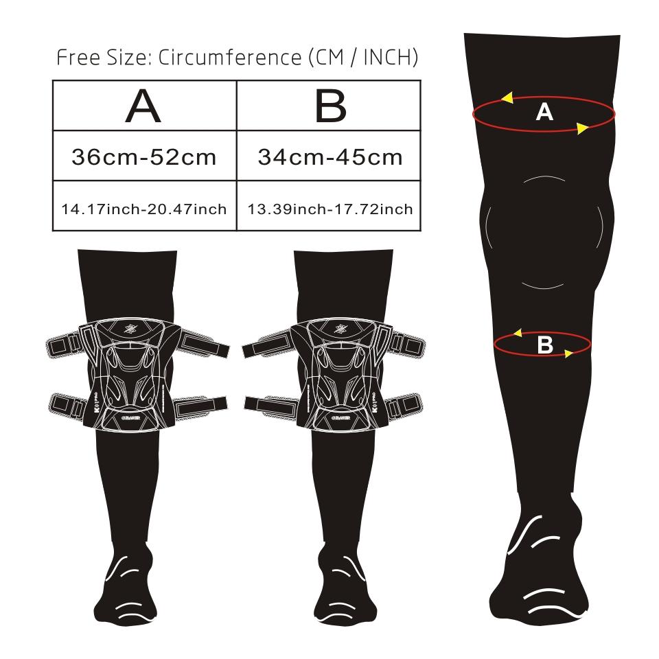 CUIRASSIER Protective Motorbike Kneepads Motorcycle Knee Pads MX Protector Adjustable Racing Guards Protection Night Reflective
