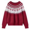 Women's Retro Fair Isle Jacquard Knit Sweater