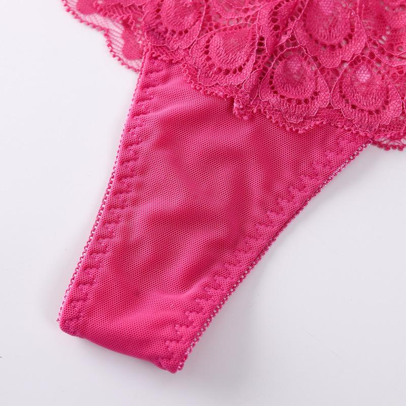 Damen Dessous Sexy Slips Spitze Schleife Aushöhlung Slips String Unterwäsche Höschen