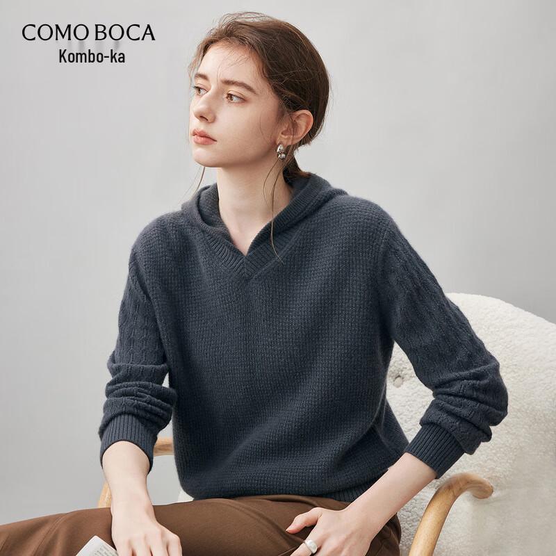 

Жіночий светр з капюшоном зі 100% кашеміру L