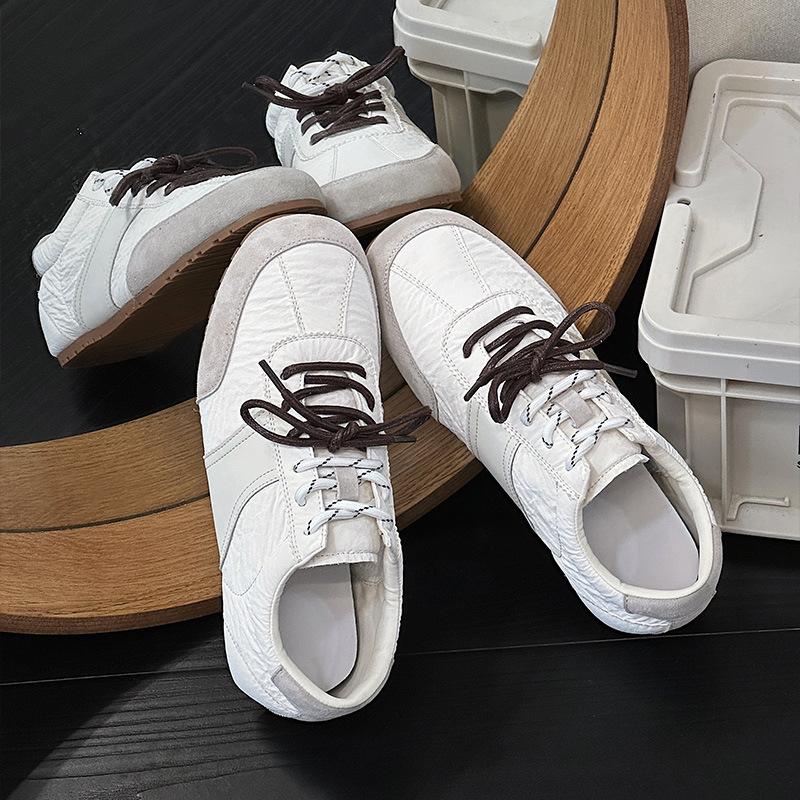 Dexun Schuhe Damen Soft-Sohle Forrest Gump Schuhe Neu Zweifarbig Schnürung Lässig Vielseitig Leicht Flachboden Sport- und Freizeitschuhe