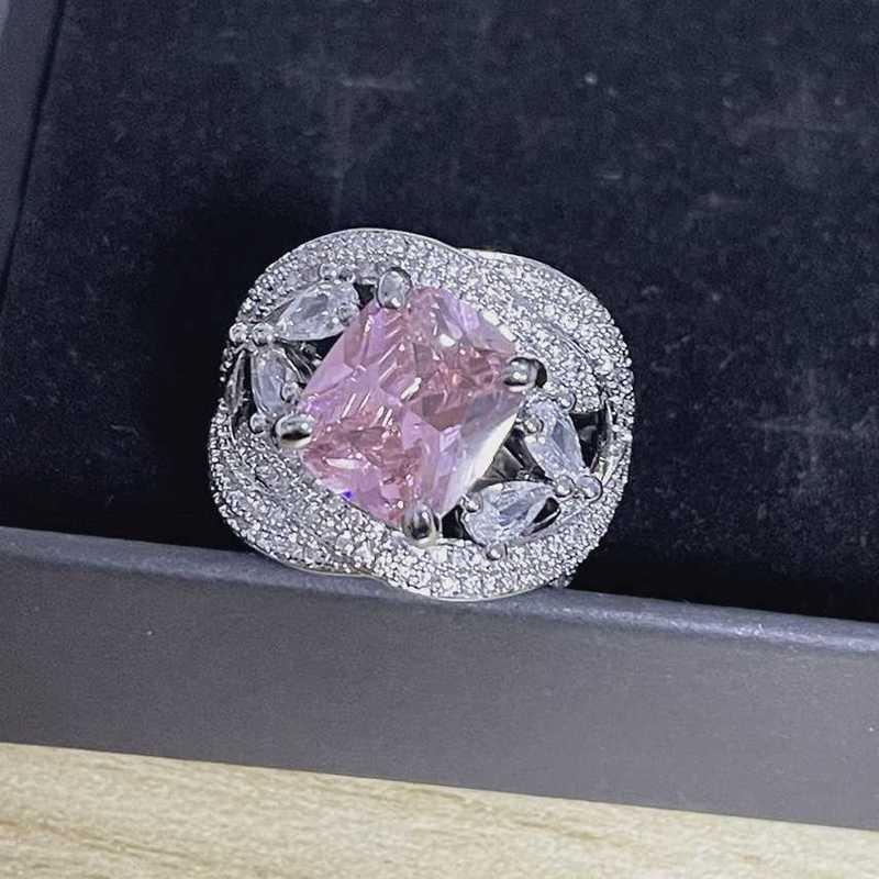 Sace Gems Klasický zirkonový prsten ze slitiny mědi, dámské šperky, svatební dárek pro párty