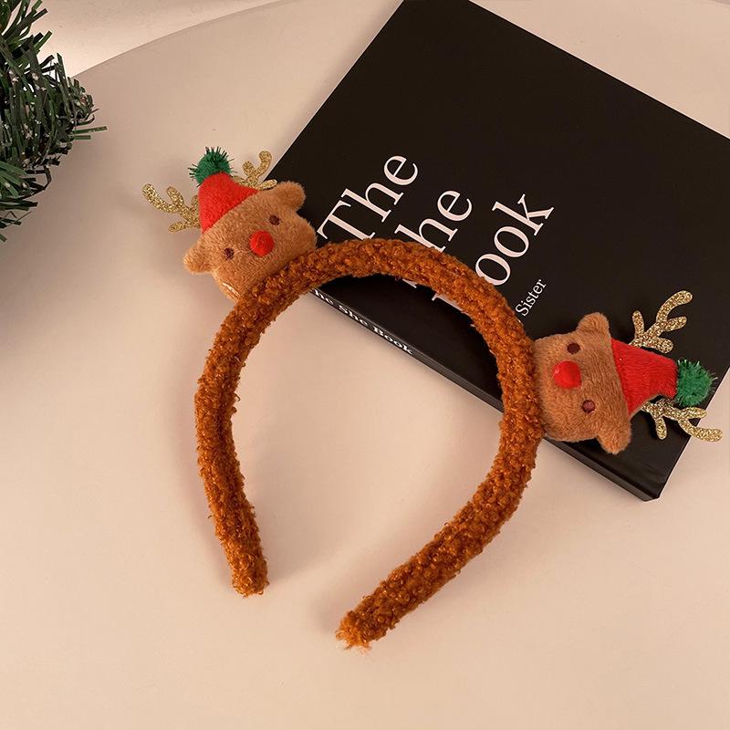 

2025 Reindeer Hair Tie & Plush Headband - Christmas Festive Dress Up Accessories