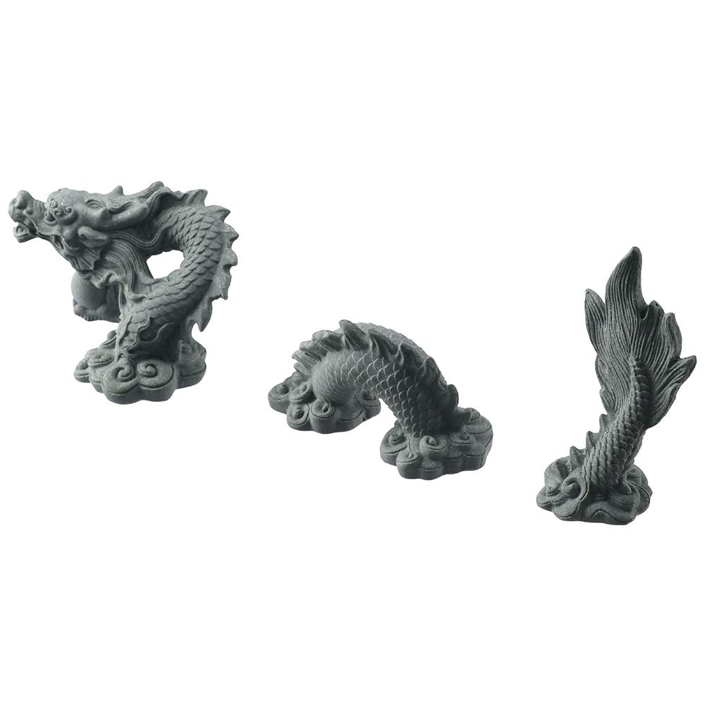 Three-Section Hiding Rock Artificial Landscape Design Fish Tanks Chinese Dragon Statue  Fish Bowl