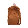 Schoolbag new cute bear corduroy backpack girls cartoon schoolbag student backpack large capacity Korean cute fun back