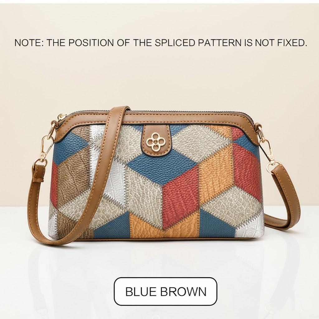 

Stylish Ethnic PU Crossbody Bag Adjustable Strap Zipper Closure Inner Phone Pocket Women Fashion