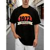 European Sizes Retro Vintage Style Men's T-Shirt 1972 Still Rocking Graphic Design for Casual Wear Summer And Autumn Perfect Gift