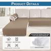 L Shape Waterproof Sofa Cover Sectional Couch Quilted Reversible Anti Slip Mat Slipcover Seat Cushion Protector for Living Room