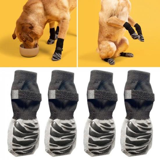 4pcs Pet Dog Shoes Anti-slip Boots Sock for Small Medium Large Puppy Paw Protect
