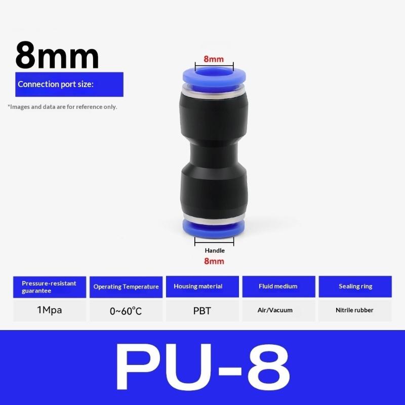 10Pcs Pneumatic Fittings Quick Connector Air Plastic Hose Tube Connectors Pu Pg 4Mm To 16Mm Push Into Pluglug
