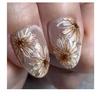 3D Nude Blume Kurze Falsche Nägel