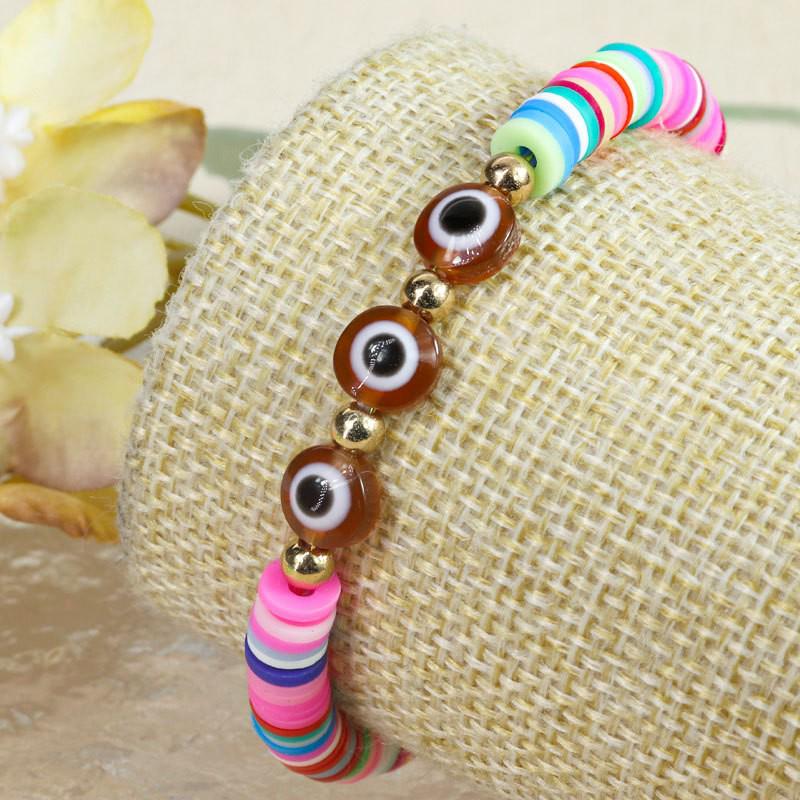 Evil Eye Crystal Beaded Adjustable Bracelet for Boys & Girls