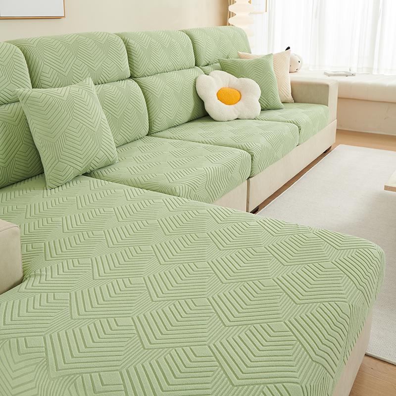 Sofa cushion cover, fleece jacquard sofa cover, all-season universal pet anti dirt, convenient installation 1/2/3/4/L PC