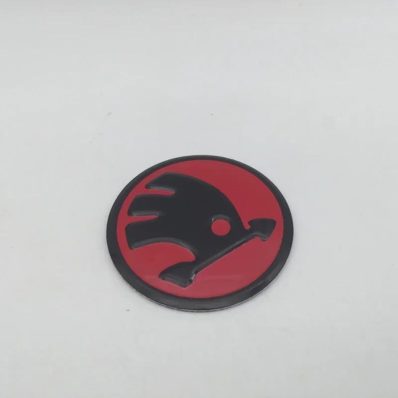 Car Sticker 2026 Hot 1pcs 3D 42mm 43mm car Emblem Steering Wheel Center Badge sticker Decal Styling Auto accessories For Skoda