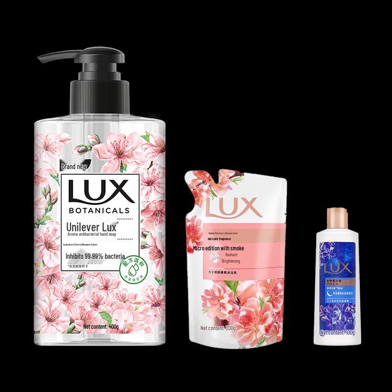 LUX Scented Antibacterial Hand Wash with Cherry Blossom & Shower Gel Set