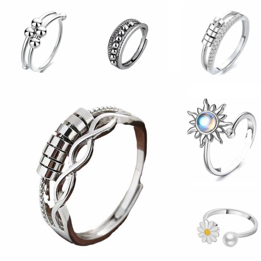 Fretting Bead Rotating Ring Creative Ring Anti-stress Anxiety Ring