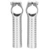 1 Pair 7075 Aluminum Alloy Bicycle Handlebar Grip Bike Bar End Handlebar Ends for Road Mountain Bikessilver