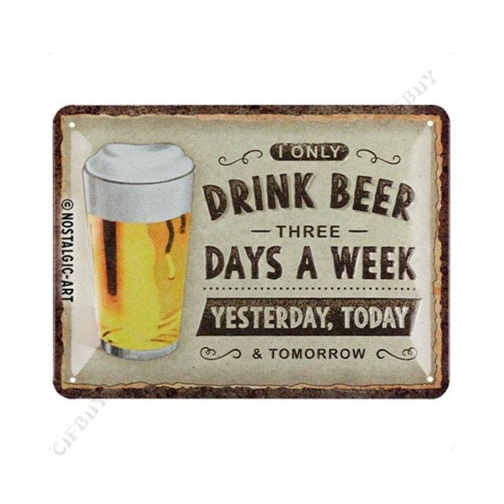 Beer poster on the wall, metal plaque 20x30cm