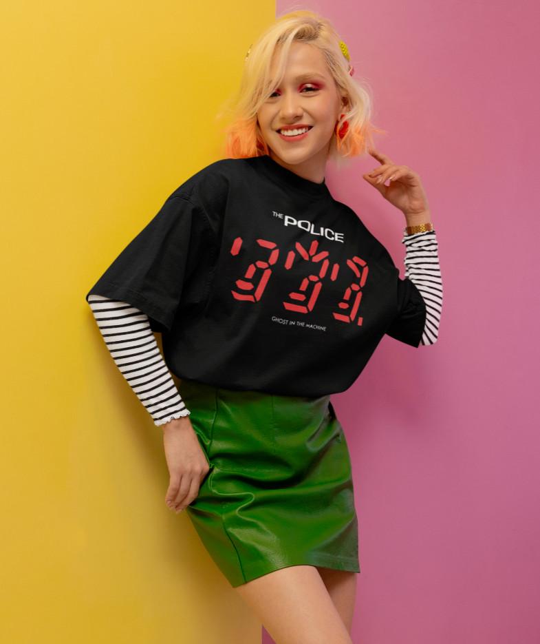 

Retro THE POLICE Ghost in the Machine konzert Damen T-Shirt Bio-Baumwolle 4XL