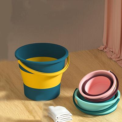Seau de lavage pliable et portable, en plastique, épais, pour la maison, la voiture, la pêche en plein air