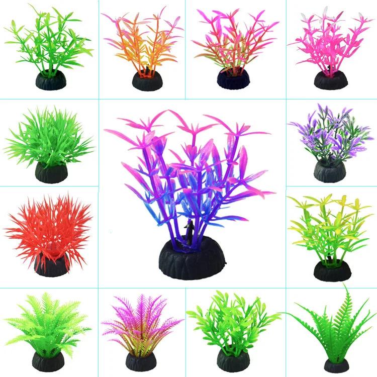 Artificial Aquarium Decorative Aquatic Plants Simulation Water Weeds Ornament Fish Tank Grass Decoration Accessories