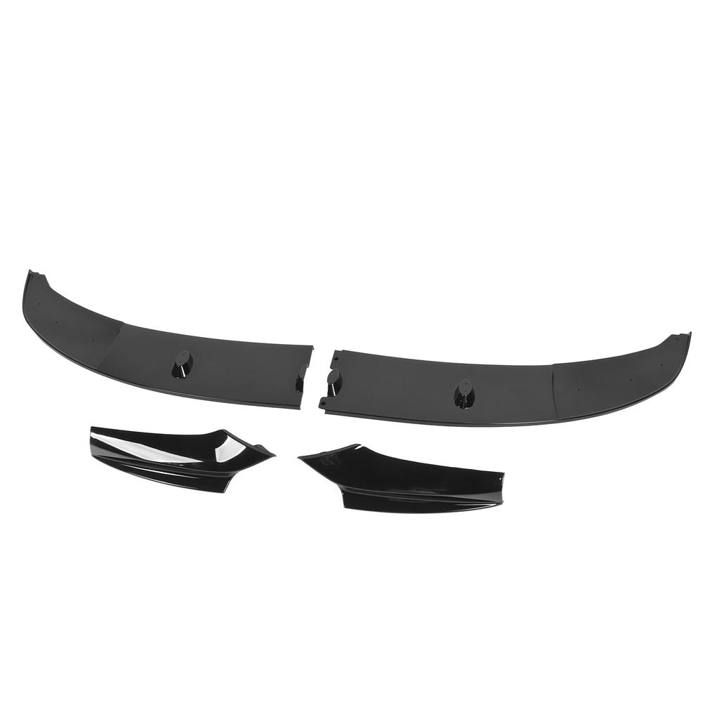 4pcs Front Bumper Lip High Hardness Front Bumper Lip Body Kit for 5 Series F10 F11 M Sport 2011 to 2017 Glossy Black