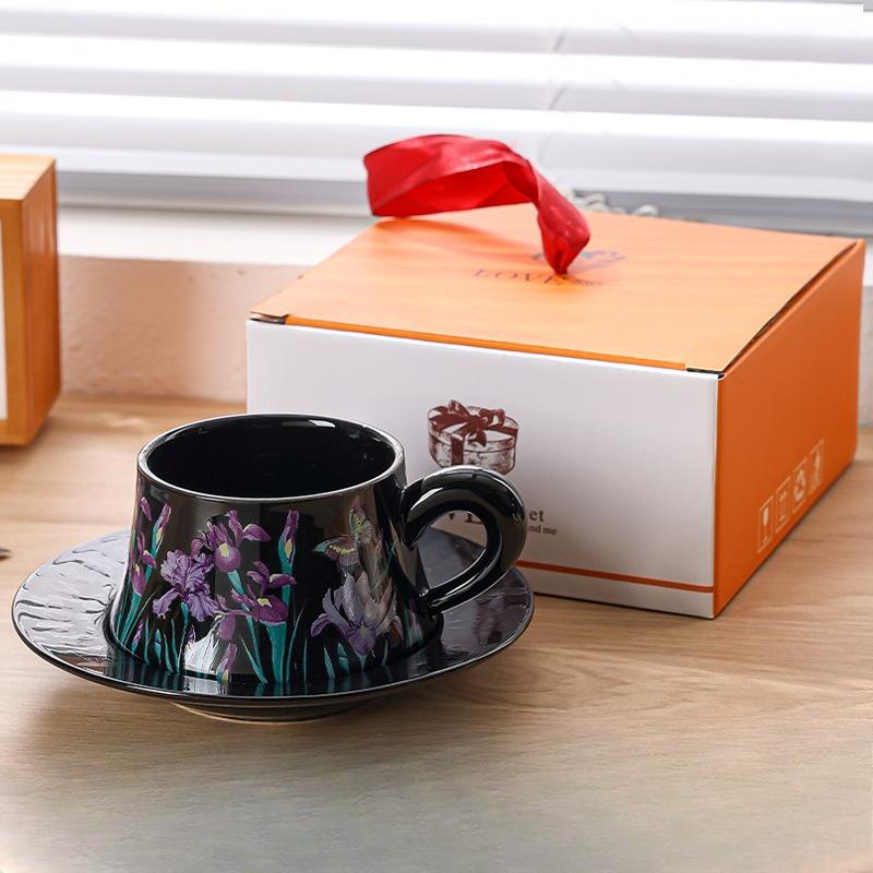 

Керамическая кружка, парная чашка, изысканный кофейный набор, чашка для латте, кофейная чашка, чашка для завтрака 301-400ml