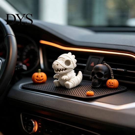 Holiday Gift for Friends Miniature Mummy Animal Figurine, 3D Printed Pig Chicken Dino Duck Small Plastic Figures Cat Statue, Spooky Cute Desk