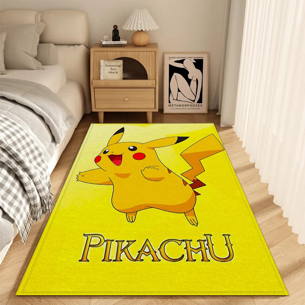 Fashion Entrance Mat Living Room P-Pokemon Rugs Decoration P-Pikachu Balcony Bedrooom Carpet for Kitchen Floor Mats Door Bath
