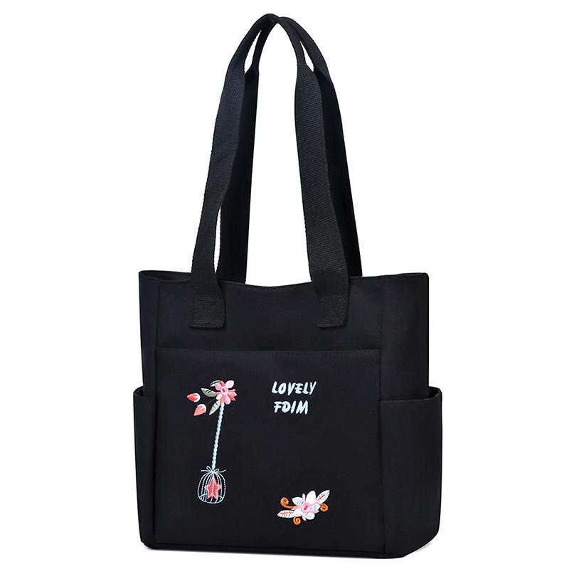 2025 Nouă Modă Geantă de Mână Brodată Capacitate Mare Ușoară Multi-buzunar Geantă de Umăr Leisure Joker Geantă Tote de Călătorie