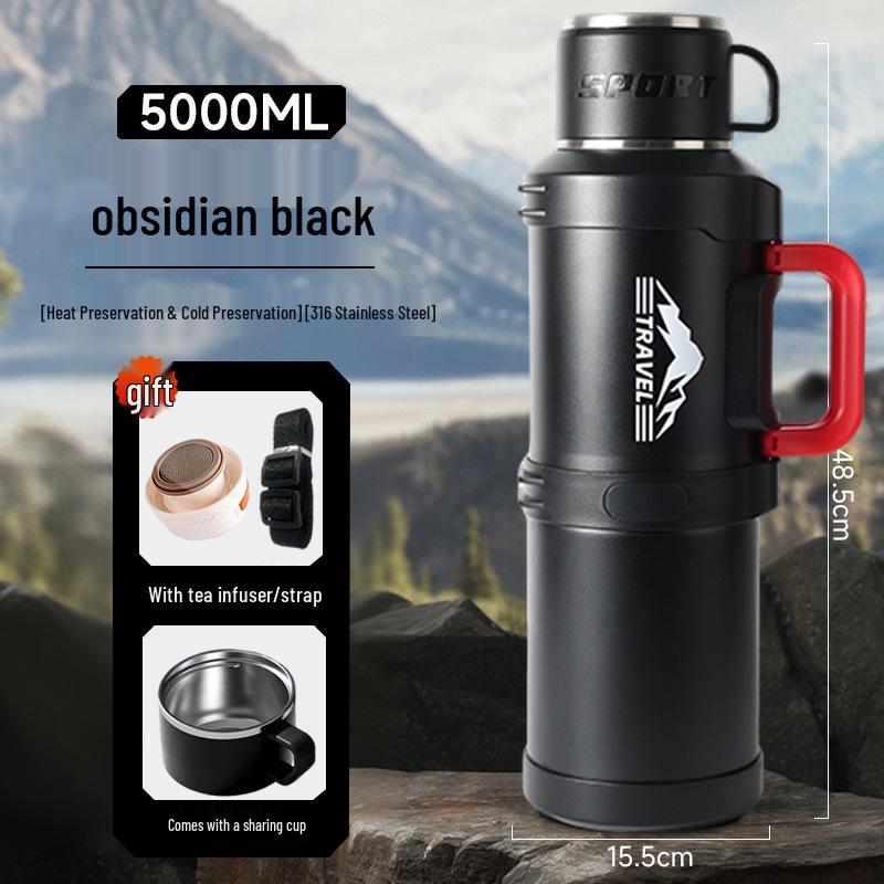 Large Portable Thermos Flask Water Bottle - Outdoor & Household Hot Water Cup
