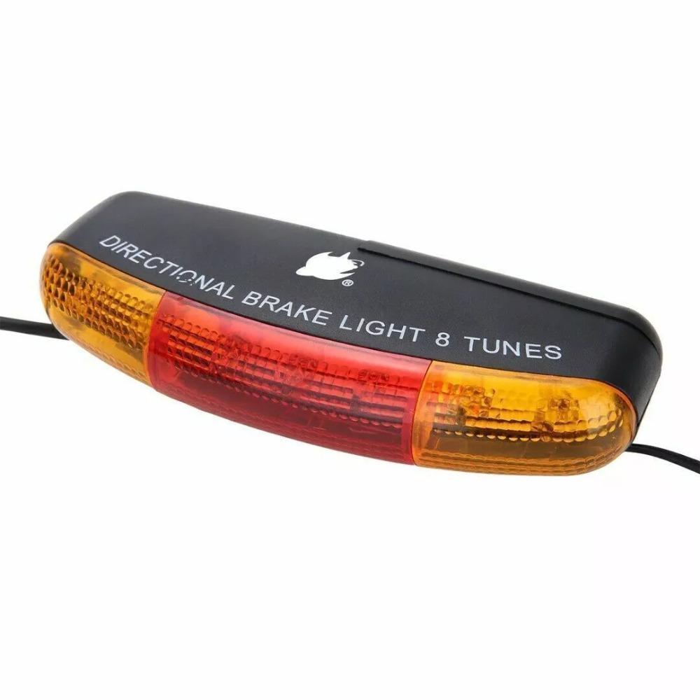 Multifunctional LED Bike Bicycle Brake Lights Plastic With Horn Cycling Taillight Bike Turn Signal Light Lamp Hiking