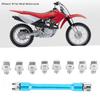 Motorcycle Spoke Wrench Set, CNC Machined, 5.0-6.8mm, 10 Interchangeable Tips Included, 93mm Length, for Tire Spoke Adjustment and Maintenance (Blue)