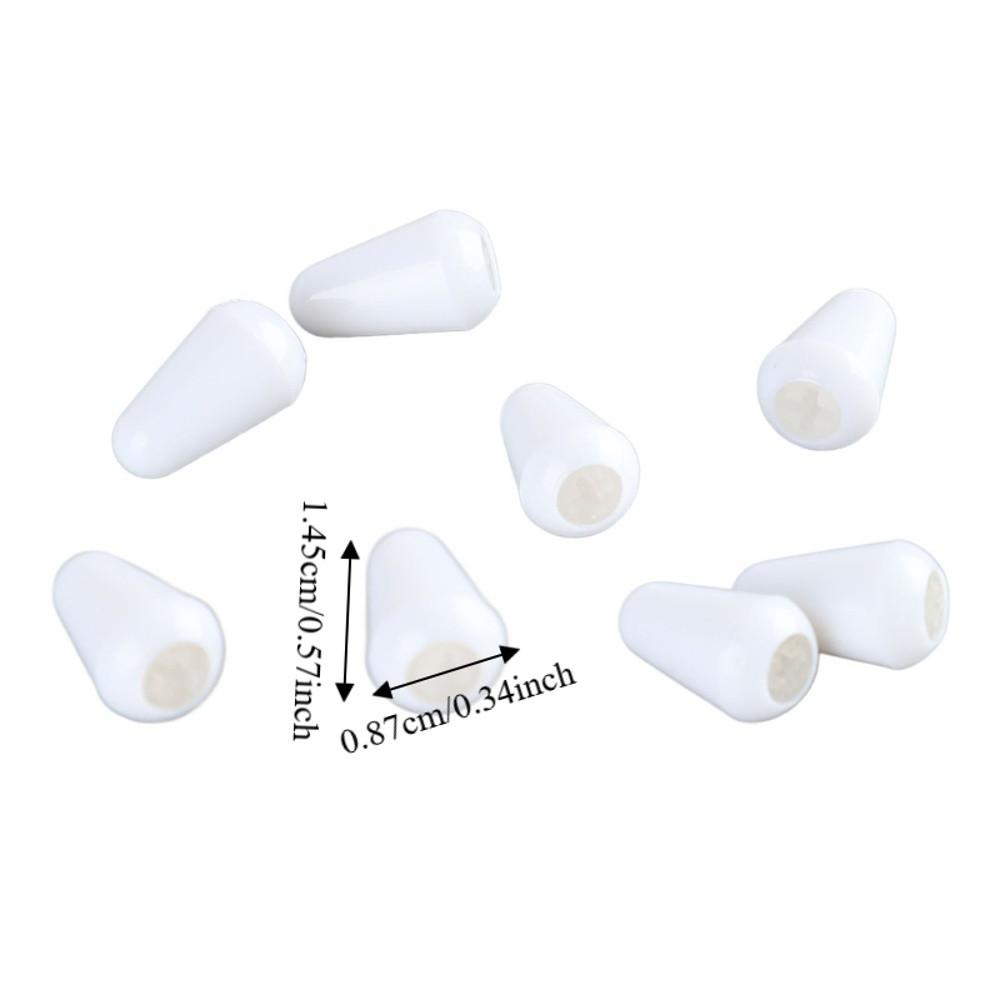 20PCS Plastic Guitar Switch Tips White/Yellow/Black Switch Knob Cap Guitar Accessories
