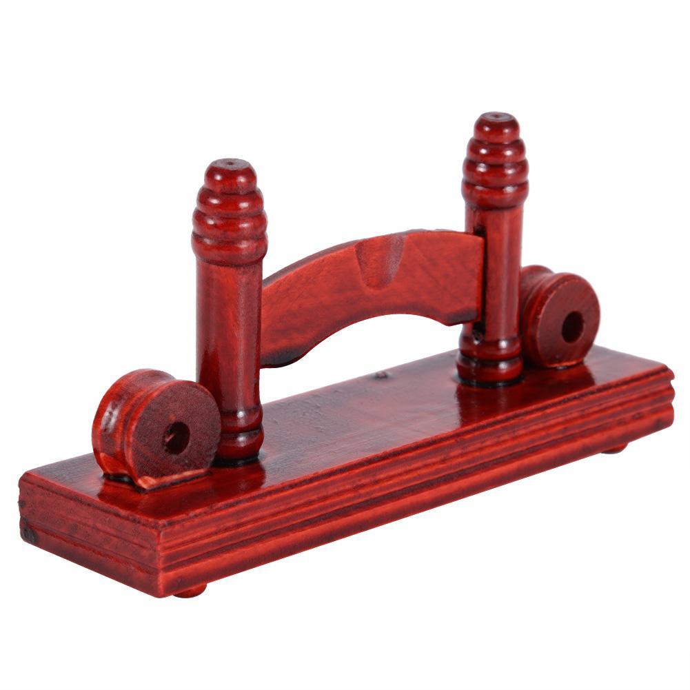Chinese Fan Decorative Stand Handy Fan Display Holder Bamboo Folding Fan Stand(Dull-Red)