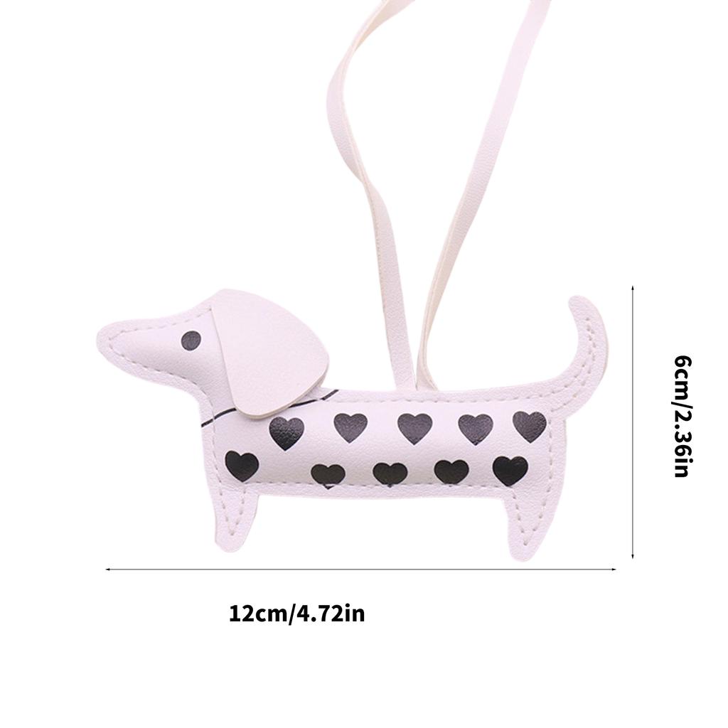 Porte-clés Teckel en Cuir PU Élégant Charm Animal à la Mode Pour Femmes Filles Accessoires de Sac à Main Tendance