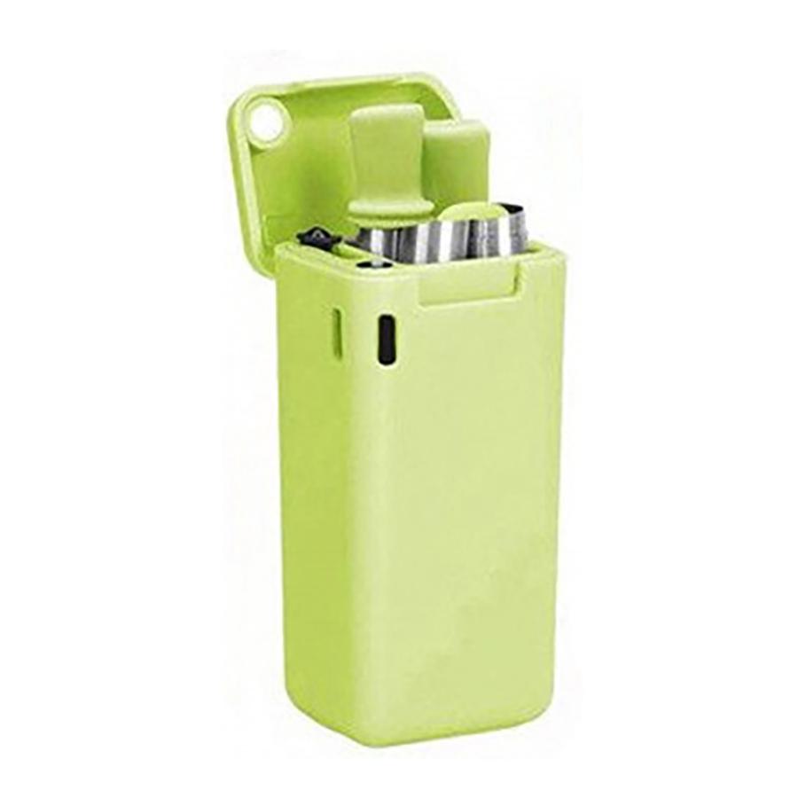 

Collapsible Straw with Carrying Case Stainless Steel Folding Straw with Cleaning Brush Reusable Drinking Straw зелёный