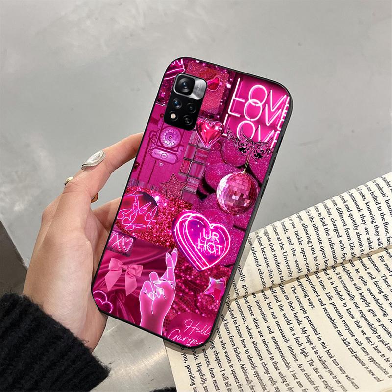 Pink Aesthtic Phone Case For Xiaomi Redmi note 14 Pro 14 13 12 11 10 Pro 14S 12S 11S Redmi 14C 13C 10