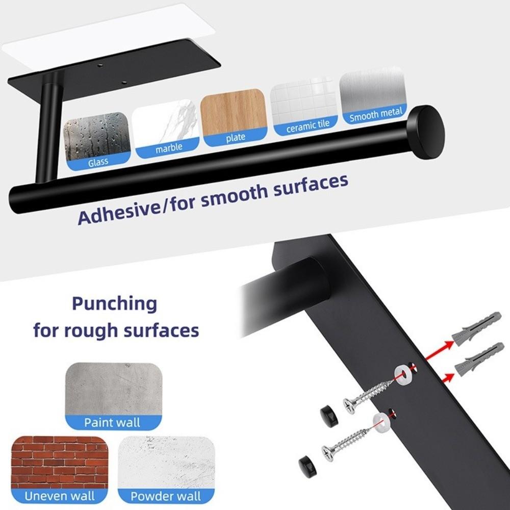 1ks Nerezový držák toaletního papíru Samolepicí Stojan na toaletní papír pro Kuchyň Koupelnu