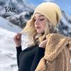 Lightweight Casual Beanies for Daily Wear Slouchy Knitted Hat, Women Men Warm Autumn Winter Soft Cozy Fashion Headwear Travel Ski Cap, Solid
