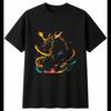 Art Qilin Neon Glow Fantasy Unisexs T Shirt Black 100 Cotton Mythology Vintage Unisex Soft Designer Clothes Casual