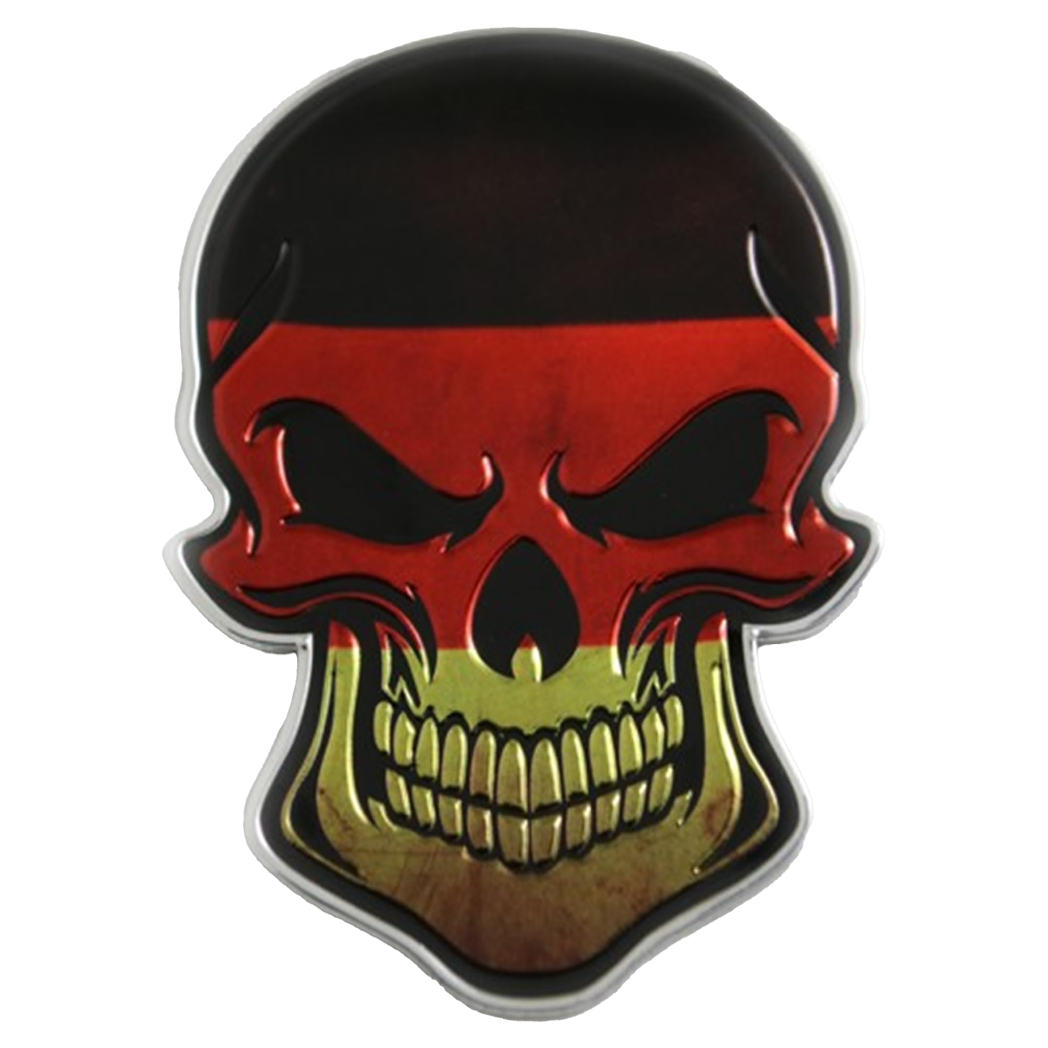 

Металлическая 3D наклейка Череп - Эмблема Черепа с Дизайном Флага Металлическая Наклейка Декаль Украшение