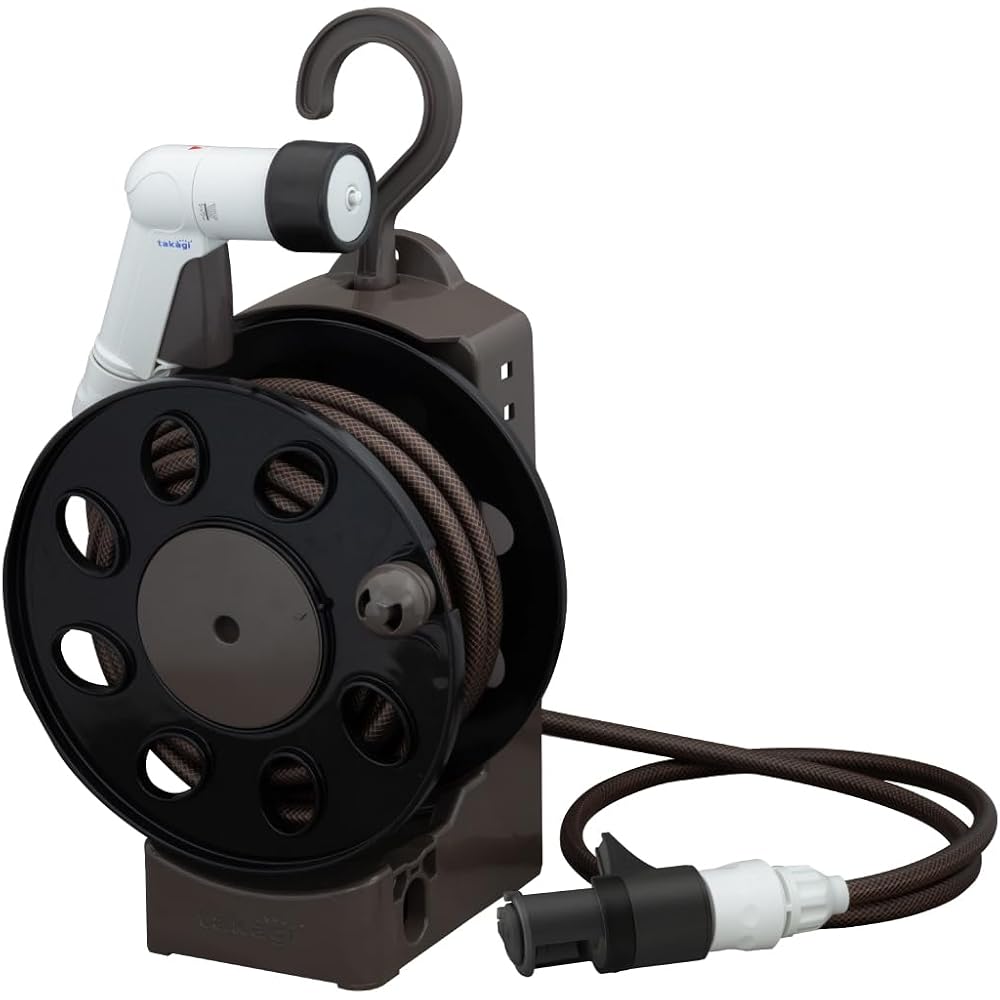 Takagi (Takagi) Horse Hose Reel Aurora Light 10m (BR) Brown Stylish Lightweight R1410BR