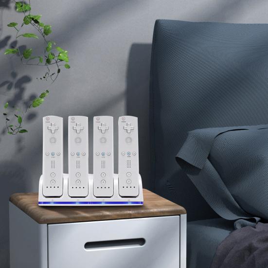 4 Ports Game Console Controller Charging Dock Station for Nintendo Wii U/Wii