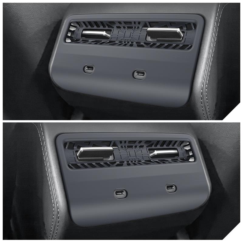 Rear Air Vent Cover For Tesla Model Y Standard 2025 Accessories Armrest Box Back Conditioner Outlet Filter Grille Protector