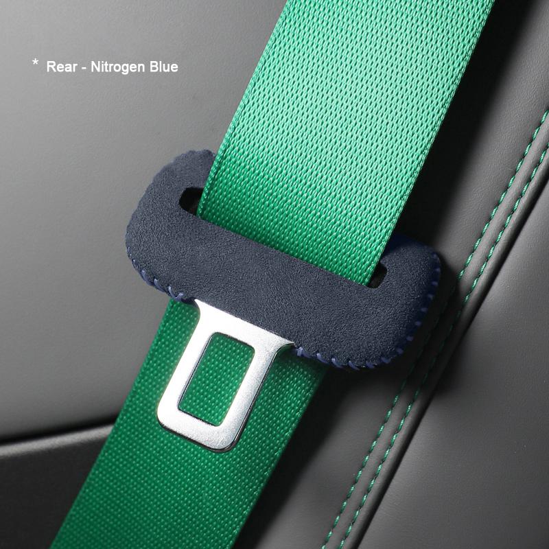 For BYD ZEEKR 001 7X Xpeng P7 Tesla Modle 3 Y New Energy Vehicle, A lcantara Automobile Front Rear Seat Belt Protectors Cover