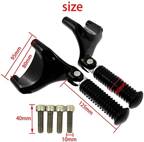 HDBUBALUS Motorcycle Tandem Steps Rear Passenger Footpegs for Harley Sportster 883 1200 48 72 XL 2004-2013