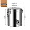 Large Capacity Stainless Steel Insulated Bucket for Porridge, Rice, Tea, and Hot Water